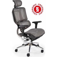 Fotel ergonomiczny regulowany Ethan popielaty Halmar