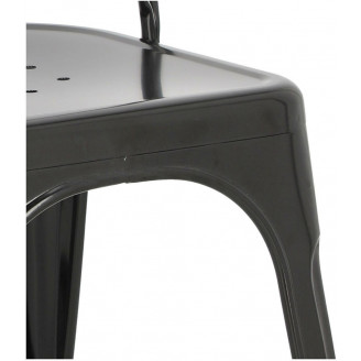 Designerskie Krzesło metalowe Paris czarne D2.Design do kuchni i jadalni.