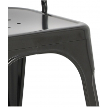 Designerskie Krzesło metalowe Paris czarne D2.Design do kuchni i jadalni.