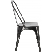 Designerskie Krzesło metalowe Paris czarne D2.Design do kuchni i jadalni.