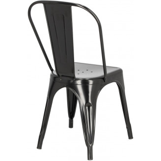 Designerskie Krzesło metalowe Paris czarne D2.Design do kuchni i jadalni.