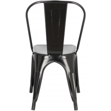 Designerskie Krzesło metalowe Paris czarne D2.Design do kuchni i jadalni.