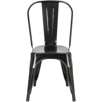 Designerskie Krzesło metalowe Paris czarne D2.Design do kuchni i jadalni.