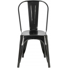 Designerskie Krzesło metalowe Paris czarne D2.Design do kuchni i jadalni.