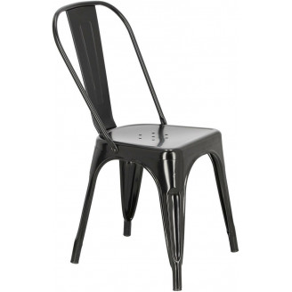 Designerskie Krzesło metalowe Paris czarne D2.Design do kuchni i jadalni.