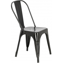 Designerskie Krzesło metalowe Paris czarne D2.Design do kuchni i jadalni.