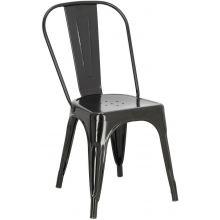Designerskie Krzesło metalowe Paris czarne D2.Design do kuchni i jadalni.
