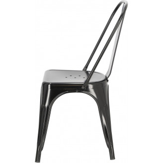Designerskie Krzesło metalowe Paris czarne D2.Design do kuchni i jadalni.