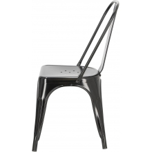 Designerskie Krzesło metalowe Paris czarne D2.Design do kuchni i jadalni.