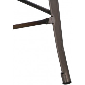 Hoker metalowy z oparciem Paris Back Short 66 metaliczny D2.Design