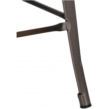 Hoker metalowy z oparciem Paris Back Short 66 metaliczny D2.Design