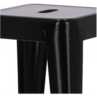 Hoker metalowy Paris 75 czarny D2.Design do kuchni, restauracji i baru.