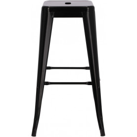 Hoker metalowy Paris 75 czarny D2.Design do kuchni, restauracji i baru. 2