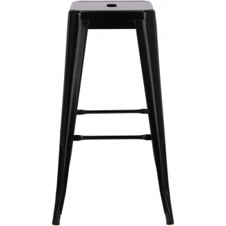 Hoker metalowy Paris 75 czarny D2.Design do kuchni, restauracji i baru.