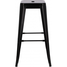 Hoker metalowy Paris 75 czarny D2.Design do kuchni, restauracji i baru.