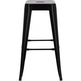 Hoker metalowy Paris 75 czarny D2.Design do kuchni, restauracji i baru.