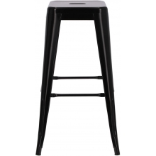 Hoker metalowy Paris 75 czarny D2.Design do kuchni, restauracji i baru.