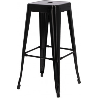 Hoker metalowy Paris 75 czarny D2.Design do kuchni, restauracji i baru.