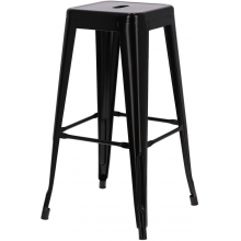 Hoker metalowy Paris 75 czarny D2.Design do kuchni, restauracji i baru.
