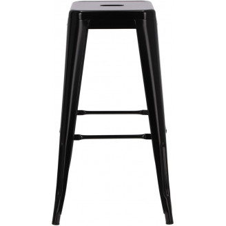 Hoker metalowy Paris 75 czarny D2.Design do kuchni, restauracji i baru.