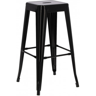 Hoker metalowy Paris 75 czarny D2.Design do kuchni, restauracji i baru.