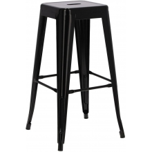Hoker metalowy Paris 75 czarny D2.Design do kuchni, restauracji i baru.