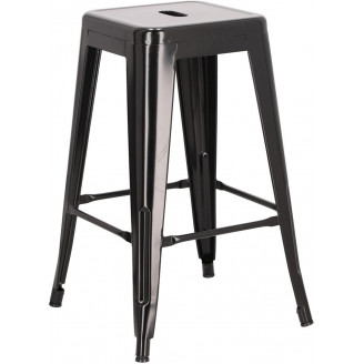 Stołek barowy Paris 66 czarny D2.Design do kuchni, restauracji i baru.