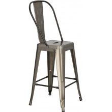 Krzesło barowe metalowe Paris Back 66 metalowe D2.Design do kuchni, restauracji i baru.