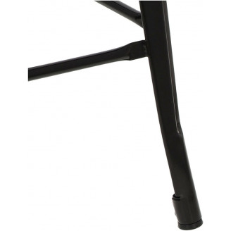 Hoker metalowy z oparciem Paris Back Short 66 czarny D2.Design do kuchni, restauracji i baru.
