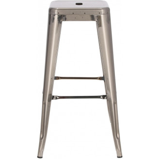 Hoker metalowy Paris 75 metaliczny D2.Design do kuchni, restauracji i baru.