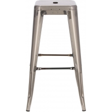 Hoker metalowy Paris 75 metaliczny D2.Design do kuchni, restauracji i baru.