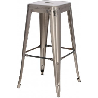 Hoker metalowy Paris 75 metaliczny D2.Design do kuchni, restauracji i baru.