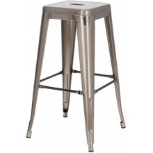 Hoker metalowy Paris 75 metaliczny D2.Design do kuchni, restauracji i baru.