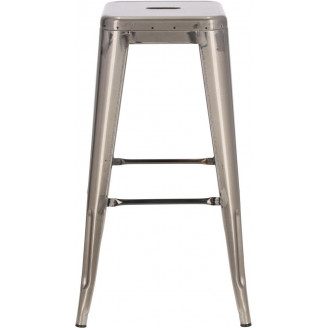 Hoker metalowy Paris 75 metaliczny D2.Design do kuchni, restauracji i baru.