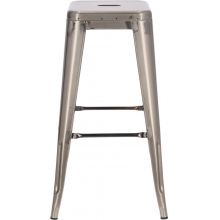 Hoker metalowy Paris 75 metaliczny D2.Design do kuchni, restauracji i baru.