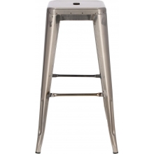Hoker metalowy Paris 75 metaliczny D2.Design do kuchni, restauracji i baru.