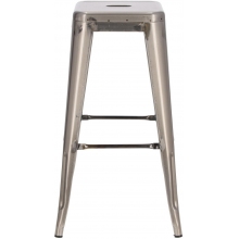 Hoker metalowy Paris 75 metaliczny D2.Design do kuchni, restauracji i baru.
