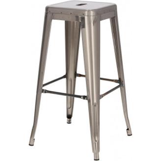Hoker metalowy Paris 75 metaliczny D2.Design do kuchni, restauracji i baru.