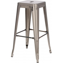Hoker metalowy Paris 75 metaliczny D2.Design do kuchni, restauracji i baru.