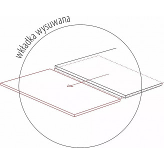 Stół rozkładany z ceramicznym blatem Columbus 160-240x90cm biały amber bianco / czarny Signal