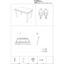 Stół rozkładany GD017 110-170x74cm orzech vintage / czarny mat Signal