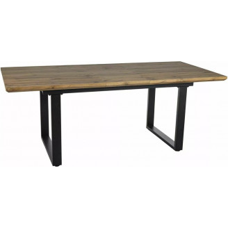 Stół rozkładany Umberto 160-240x90cm dąb aristan / czarny mat Signal