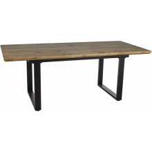 Stół rozkładany Umberto 160-240x90cm dąb aristan / czarny mat Signal