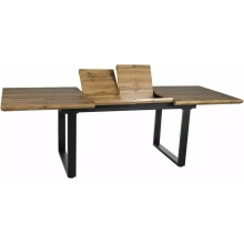 Stół rozkładany Umberto 160-240x90cm dąb aristan / czarny mat Signal