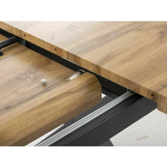Stół rozkładany Umberto 160-240x90cm dąb aristan / czarny mat Signal