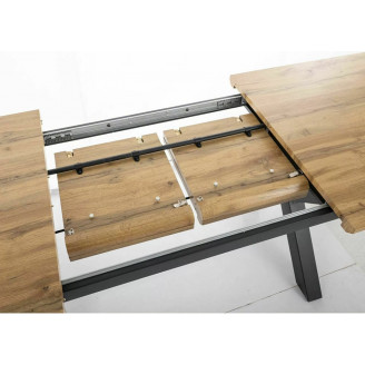 Stół rozkładany Umberto 160-240x90cm dąb aristan / czarny mat Signal