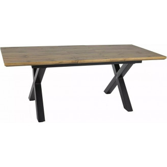 Stół rozkładany loft Xaviero 160-240x90cm ąb aristan / czarny mat Signal