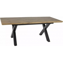 Stół rozkładany loft Xaviero 160-240x90cm ąb aristan / czarny mat Signal