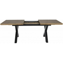 Stół rozkładany loft Xaviero 160-240x90cm ąb aristan / czarny mat Signal