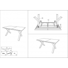 Stół rozkładany loft Xaviero 160-240x90cm ąb aristan / czarny mat Signal
